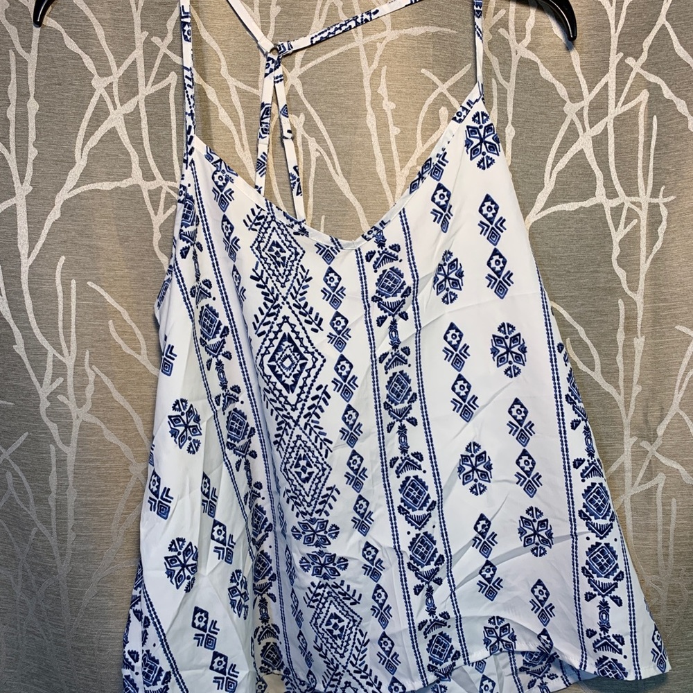 Hollister Flowy Crop Top Spaghetti Straps